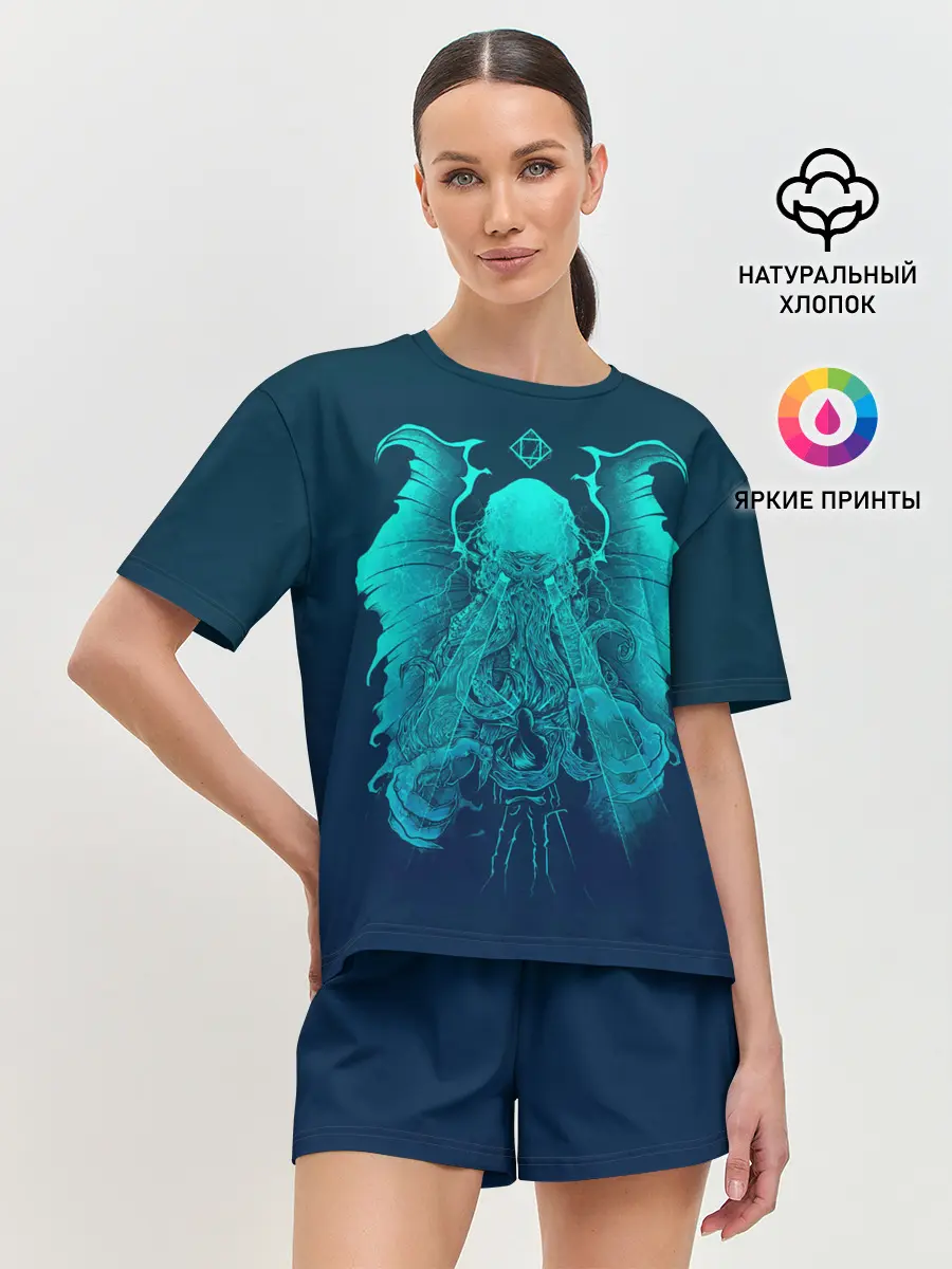 Женская пижама с шортами / Ктулху