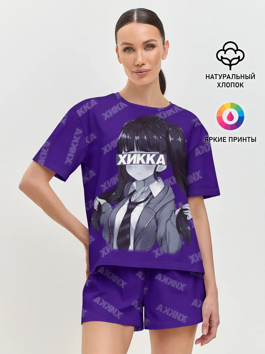 Женская пижама с шортами / Аниме-тян и Хикка на глазах