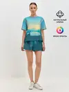 Женская пижама с шортами / Векторная природа