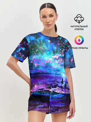 Женская пижама с шортами / Романтика