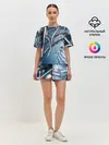 Женская пижама с шортами / Металлические ноты