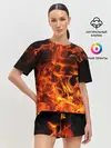 Женская пижама с шортами / огонь