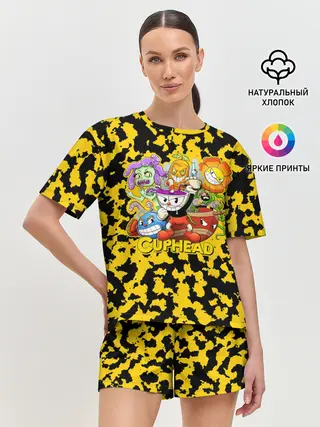 Женская пижама с шортами / Cuphead