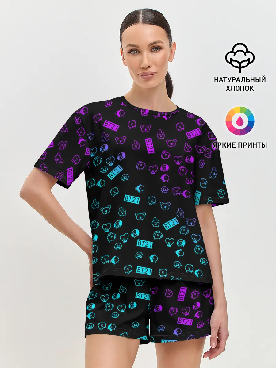 Женская пижама с шортами / BTS BT21