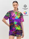 Женская пижама с шортами / Буйство цвета