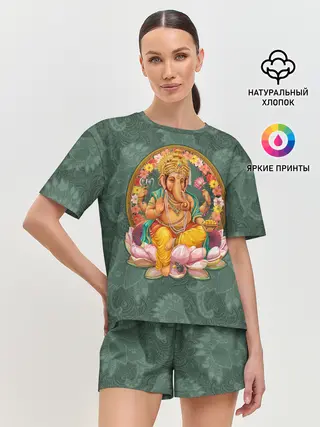 Женская пижама с шортами / Ганеша