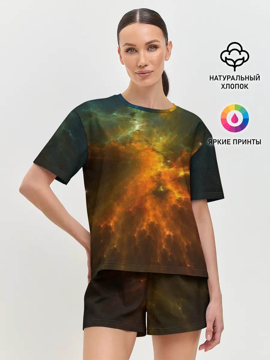 Женская пижама с шортами / Cosmos