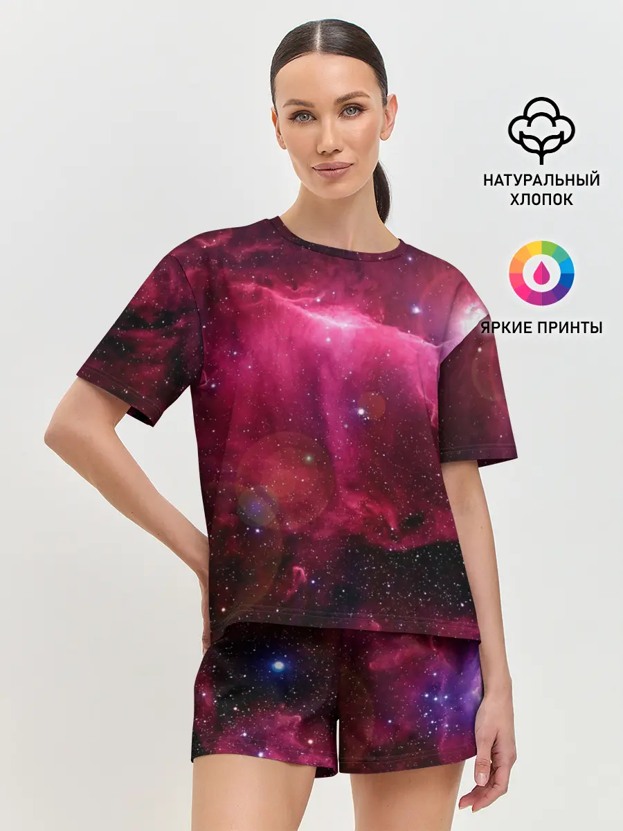 Женская пижама с шортами / Cosmos