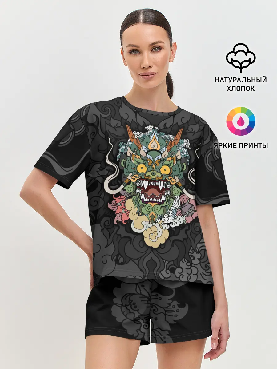 Женская пижама с шортами / Дракон