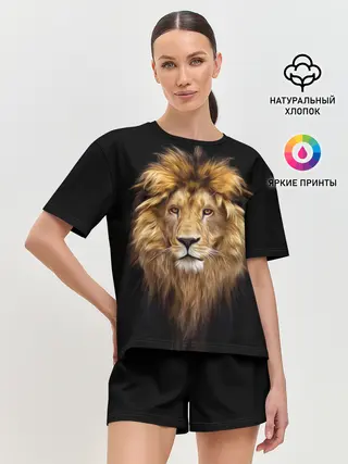 Женская пижама с шортами / Лев