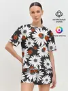 Женская пижама с шортами / Божьи коровки на ромашках