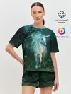 Женская пижама с шортами / Единорог