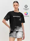 Женская пижама с шортами / Логотип Черного Клевера в дымке