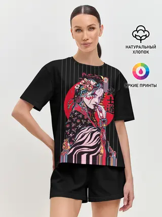 Женская пижама с шортами / Гейша