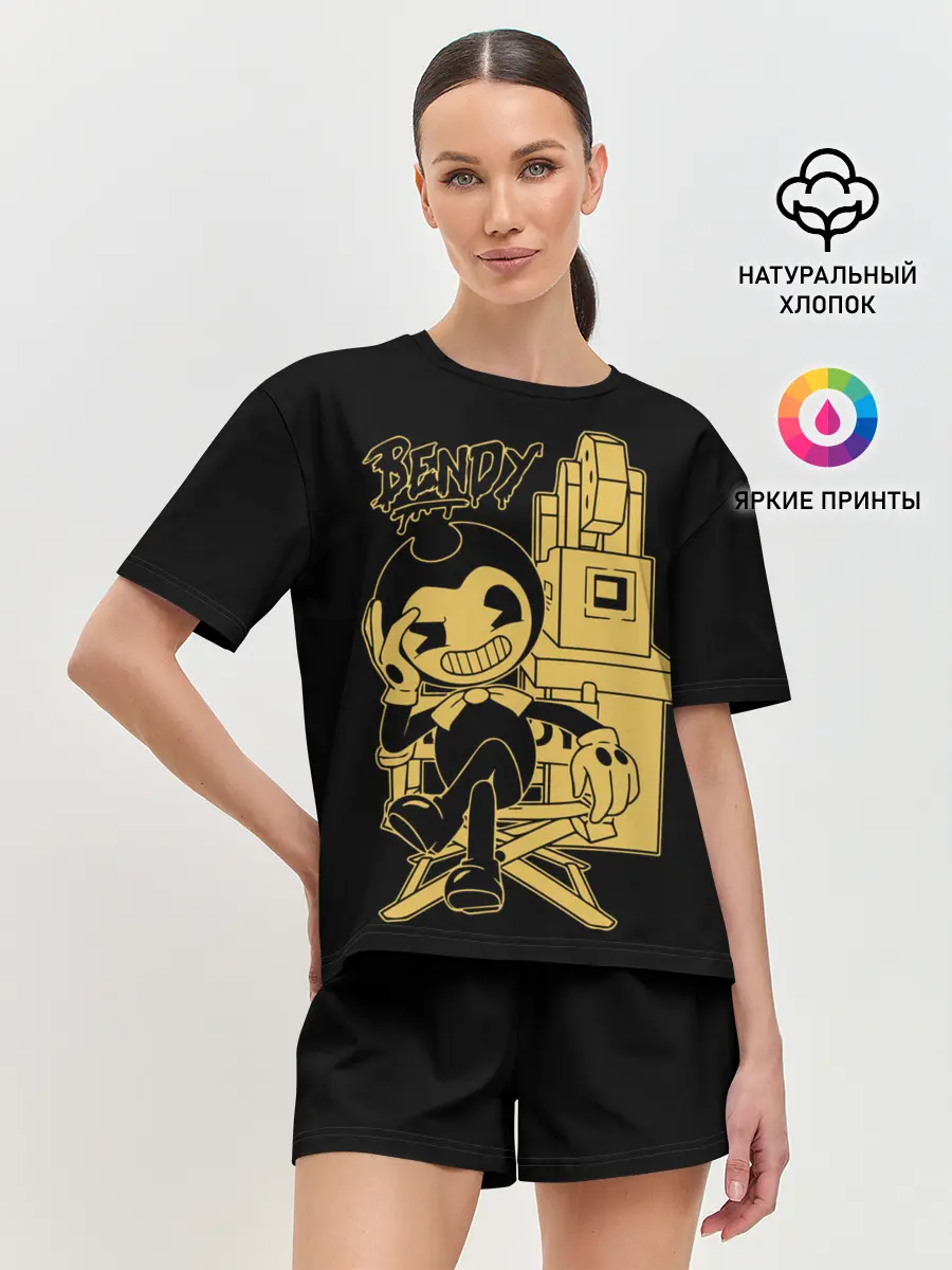 Женская пижама с шортами / Bendy And The Ink Machine