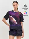 Женская пижама с шортами / Космос