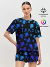 Женская пижама с шортами / такс