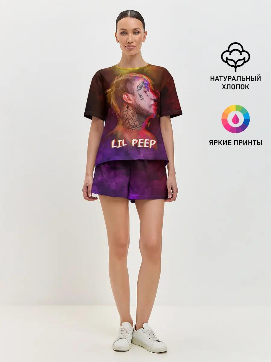 Женская пижама с шортами / Lil Peep ART