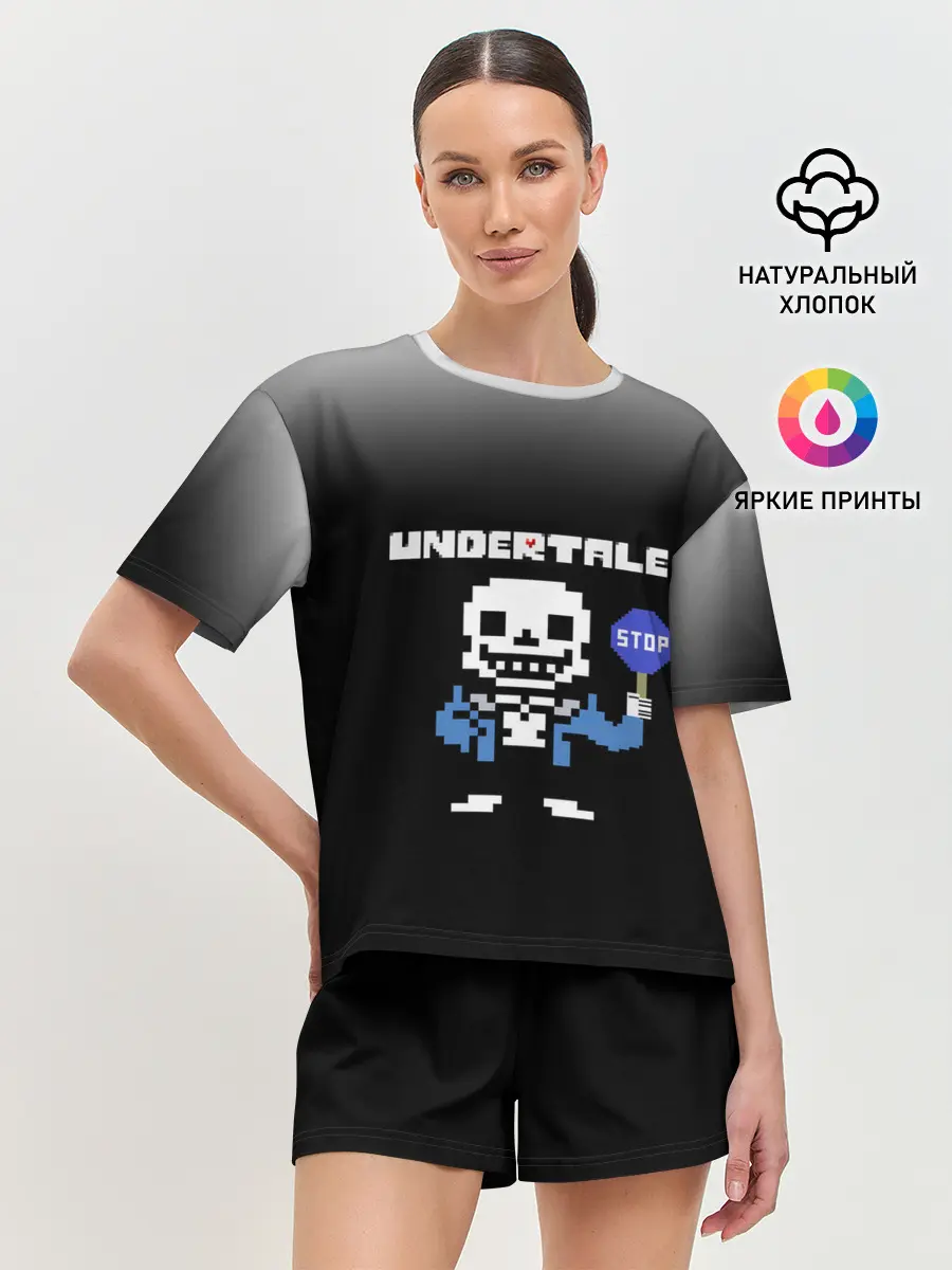 Женская пижама с шортами / Undertale STOP.