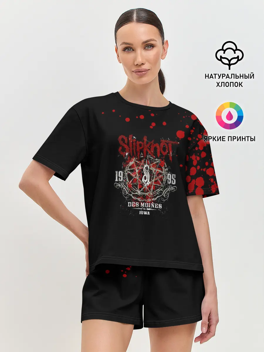 Женская пижама с шортами / Slipknot
