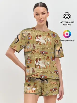 Женская пижама с шортами / Египетские Боги