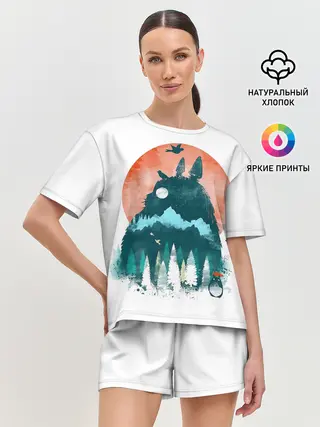 Женская пижама с шортами / Силуэт Тоторо