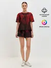 Женская пижама с шортами / Red-n-black okto