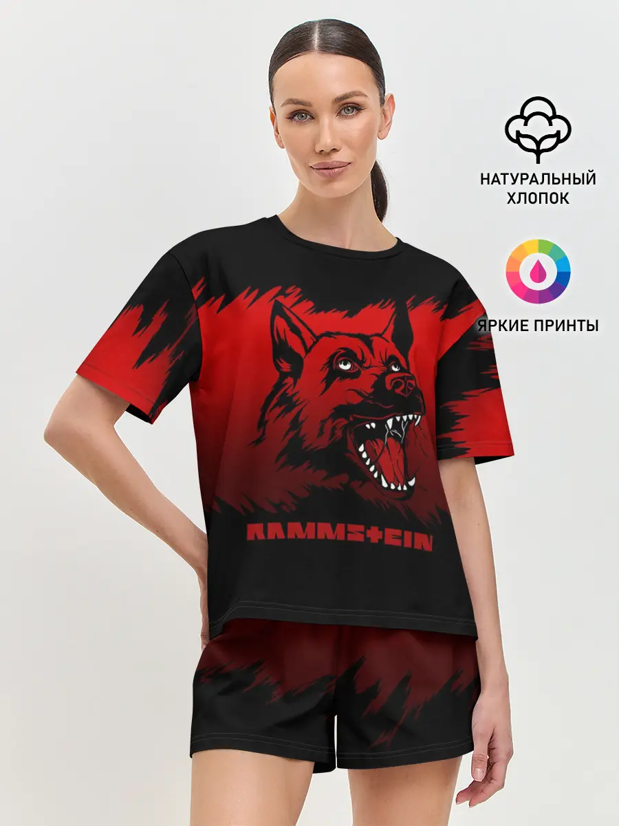 Женская пижама с шортами / Rammstein dog