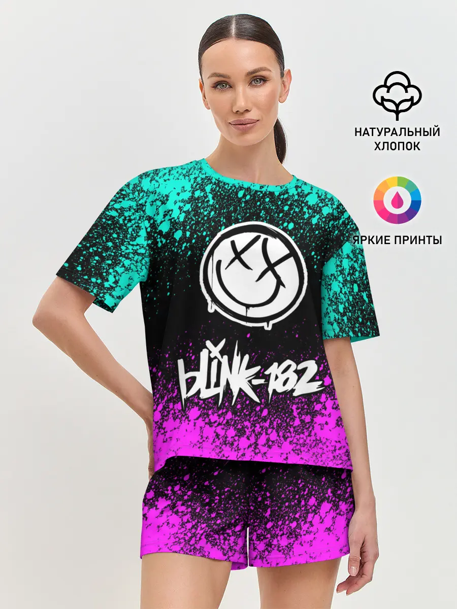 Женская пижама с шортами / Blink-182
