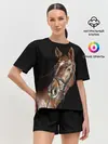 Женская пижама с шортами / Гнедая лошадь