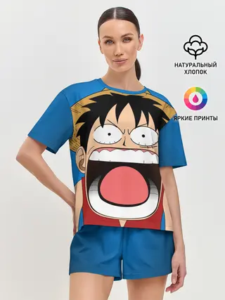 Женская пижама с шортами / Луффи - Чё??!!