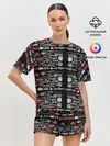 Женская пижама с шортами / ЛОГОТИПЫ РОК ГРУПП