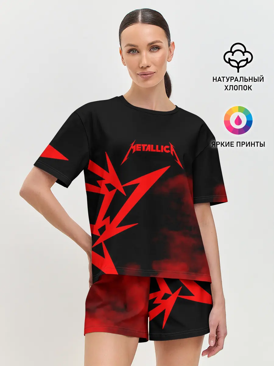 Женская пижама с шортами / Metallica