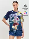 Женская пижама с шортами / Зайчик и Хацуне Мику