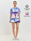 Женская пижама с шортами / Хацуне Мику на красочном фоне
