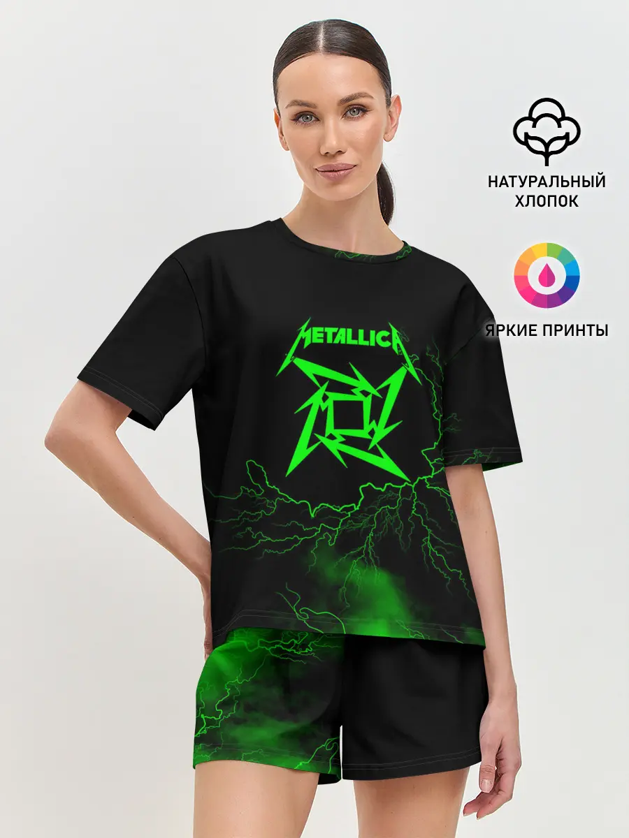 Женская пижама с шортами / Metallica