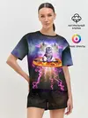 Женская пижама с шортами / Кот на пицце