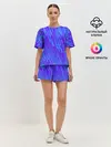 Женская пижама с шортами / Неоновые Линии
