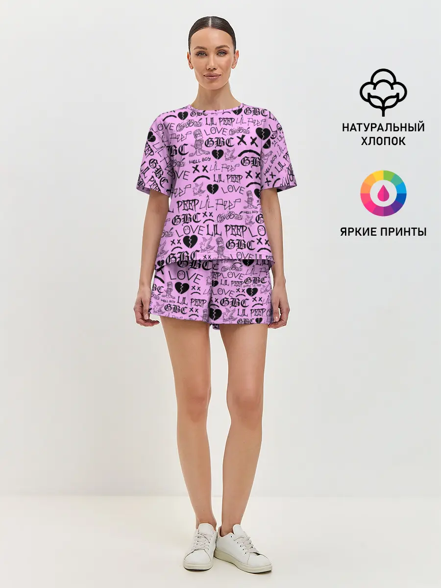Женская пижама с шортами / LIL PEEP LOGOBOMBING