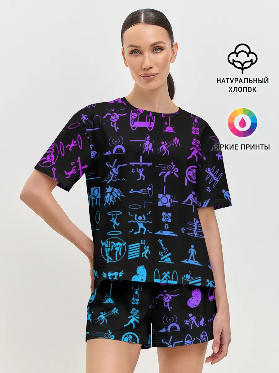Женская пижама с шортами / Portal icons
