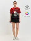 Женская пижама с шортами / Overlord Skull red