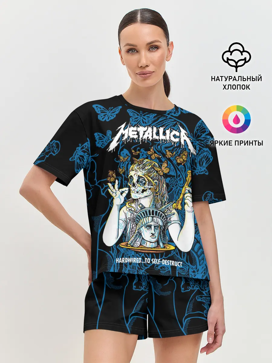 Женская пижама с шортами / Metallica