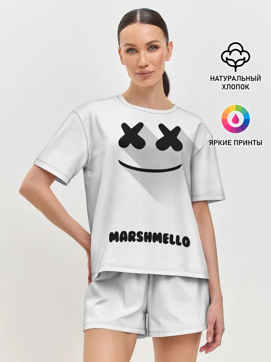 Женская пижама с шортами / РЮКЗАК MARSHMELLO