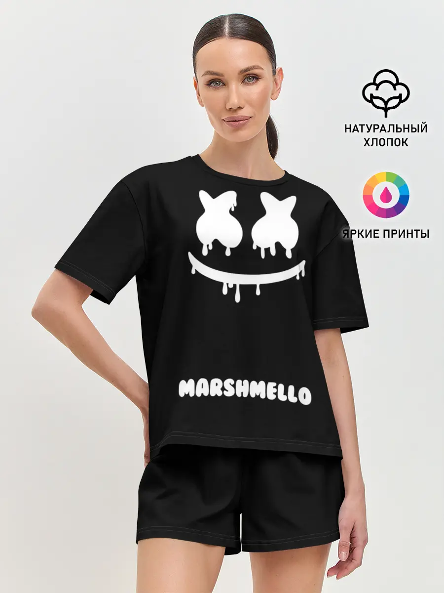 Женская пижама с шортами / РЮКЗАК MARSHMELLO