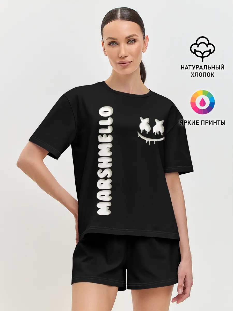 Женская пижама с шортами / РЮКЗАК MARSHMELLO