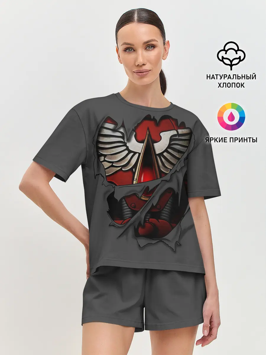 Женская пижама с шортами / Доспехи Кровавых Ангелов
