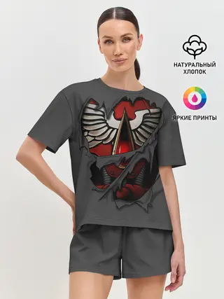 Женская пижама с шортами / Доспехи Кровавых Ангелов