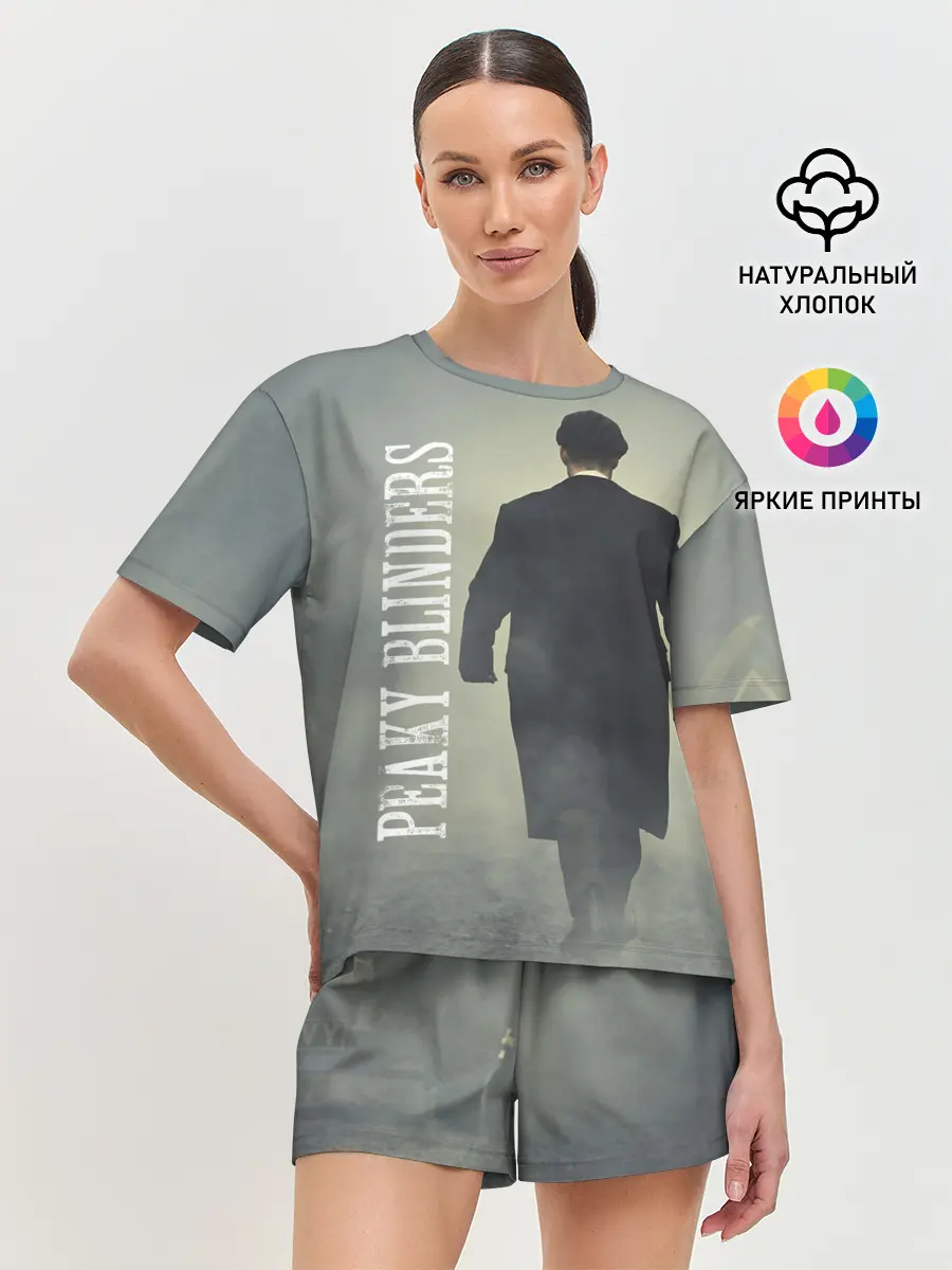 Женская пижама с шортами / Острые козырьки