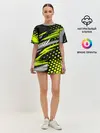 Женская пижама с шортами / Black and Green