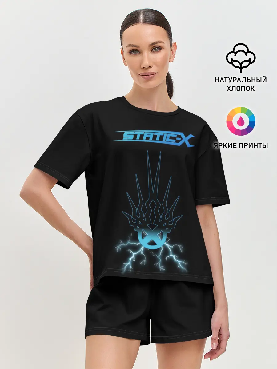 Женская пижама с шортами / Static-X